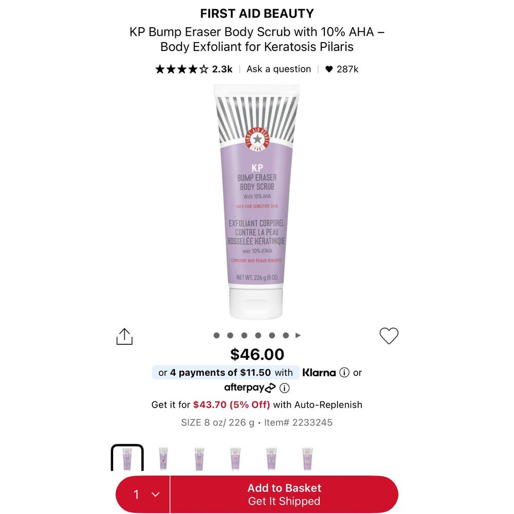 First Aid Beauty KP Bump Eraser Body Scrub - Picture 3 of 3